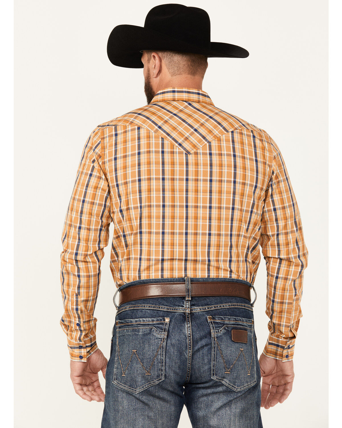 Cody James Men's Railroad Plaid Print Long Sleeve Snap Western Shirt