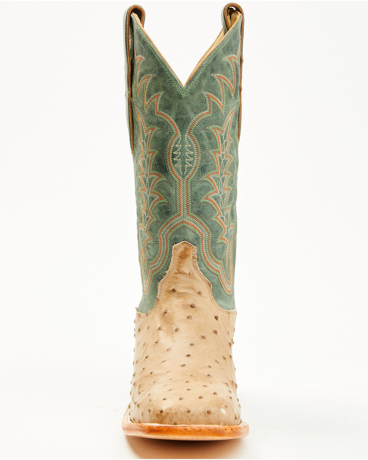 Justin Men's Chisolm Exotic Ostrich Western Boots - Broad Square Toe