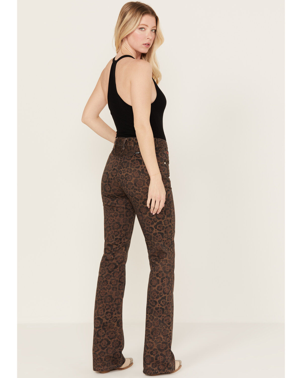 Wrangler X Fender Women's Leopard Print Lace-Up Denim Jeans