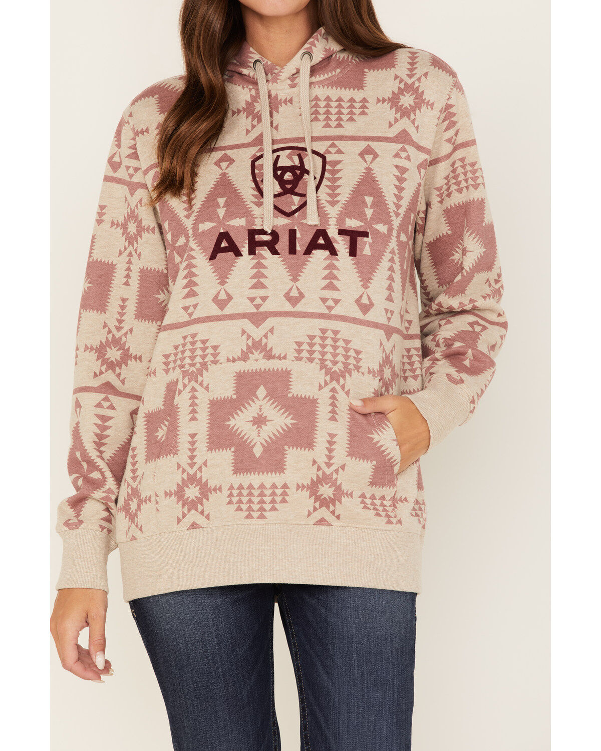 Ariat Women's Boot Barn Exclusive Southwestern Print Logo Graphic Hoodie