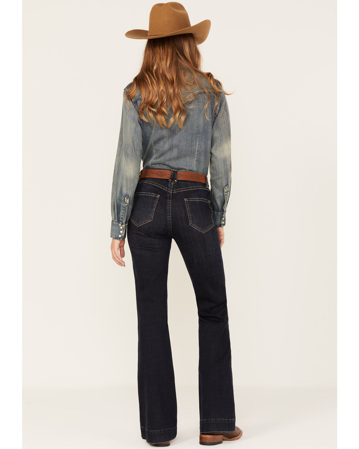 Rock & Roll Denim Women's Dark Wash High Rise Trouser Jeans