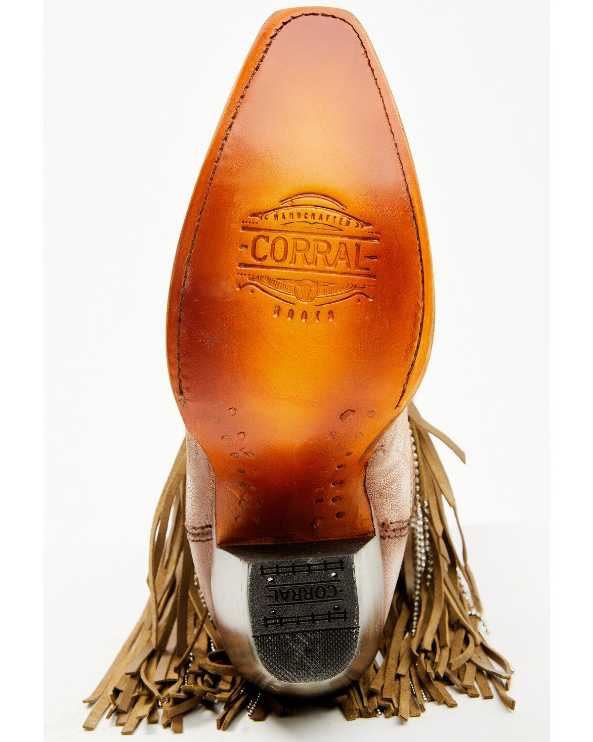 Corral Women's Embroidered and Crystal Eagle Fringe Western Boots - Snip Toe