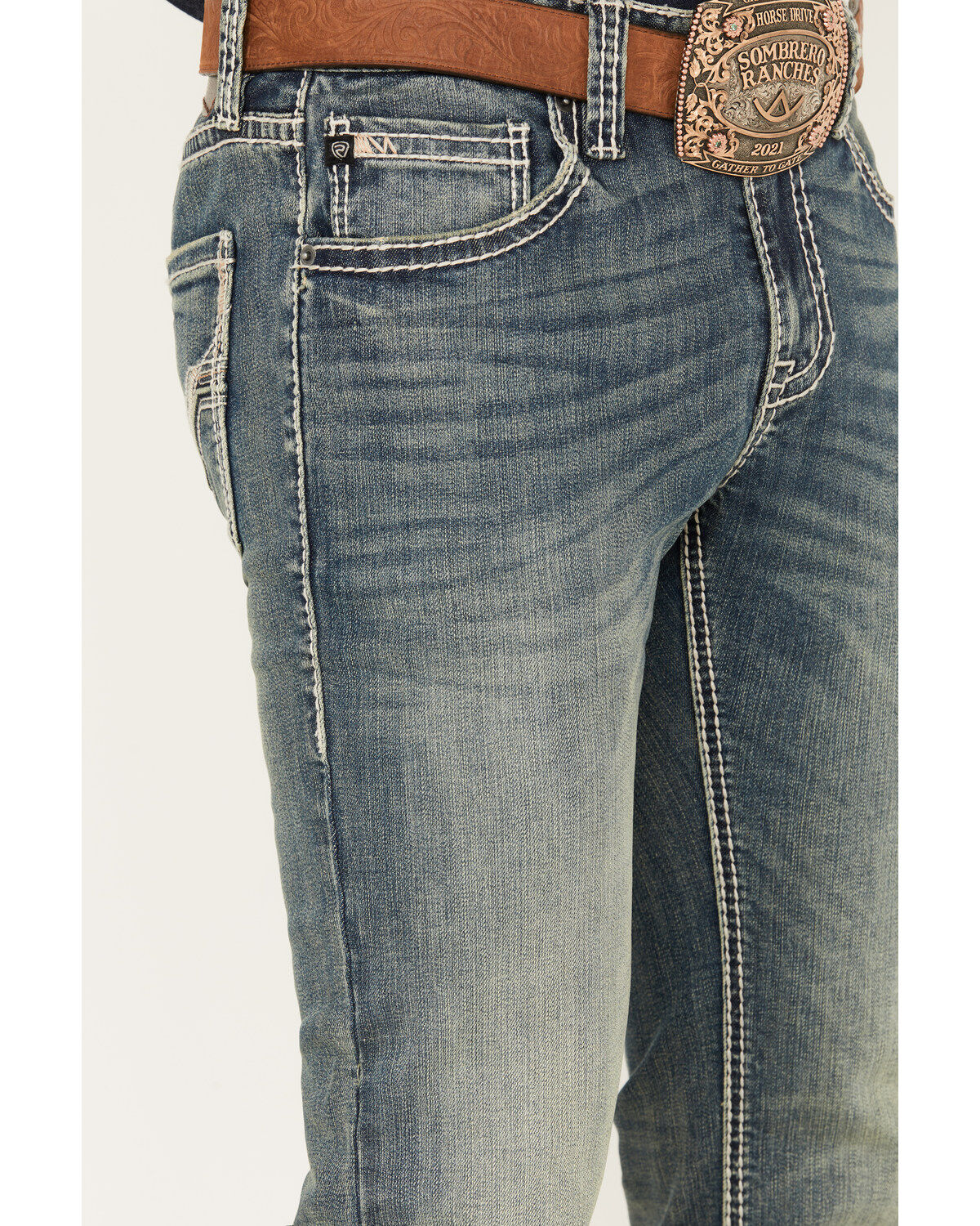 Rock & Roll Denim Men's Rifle Medium Vintage Wash Skinny Reflex Jeans