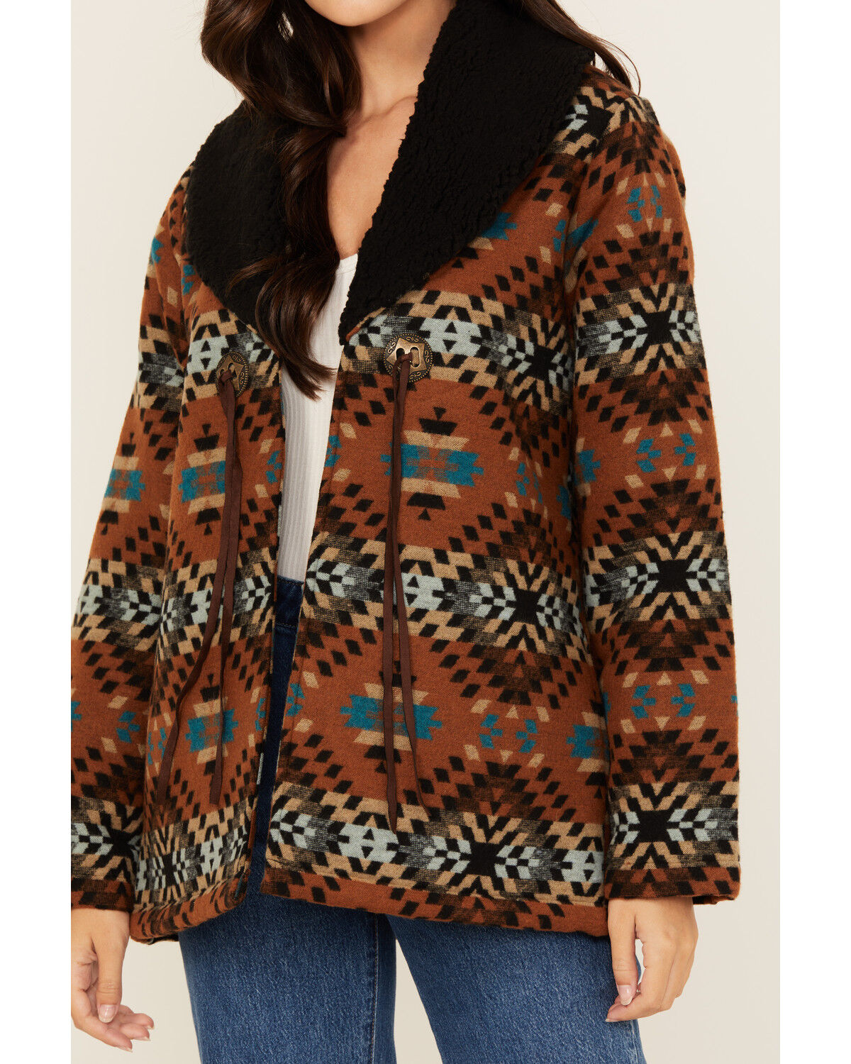 Cotton & Rye Women's Sherpa Lined Concho Jacket