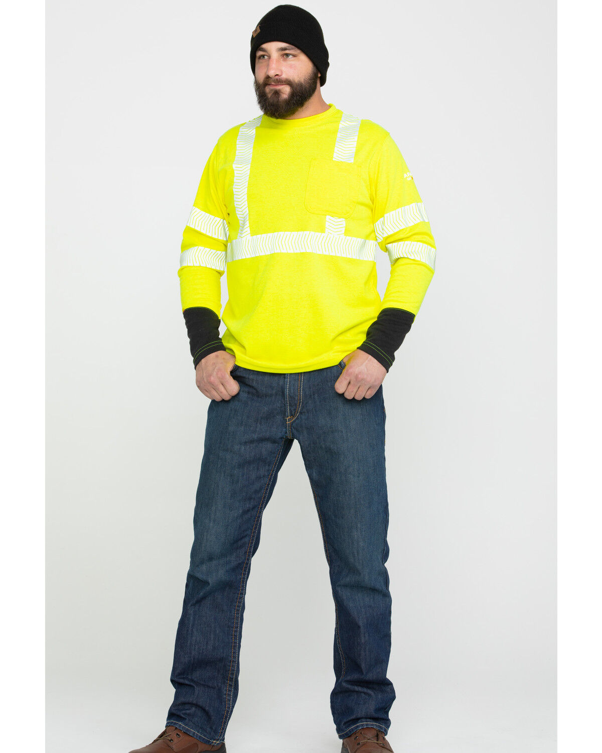Ariat Men's FR Crew Hi-Vis Long Sleeve Work Shirt - Big