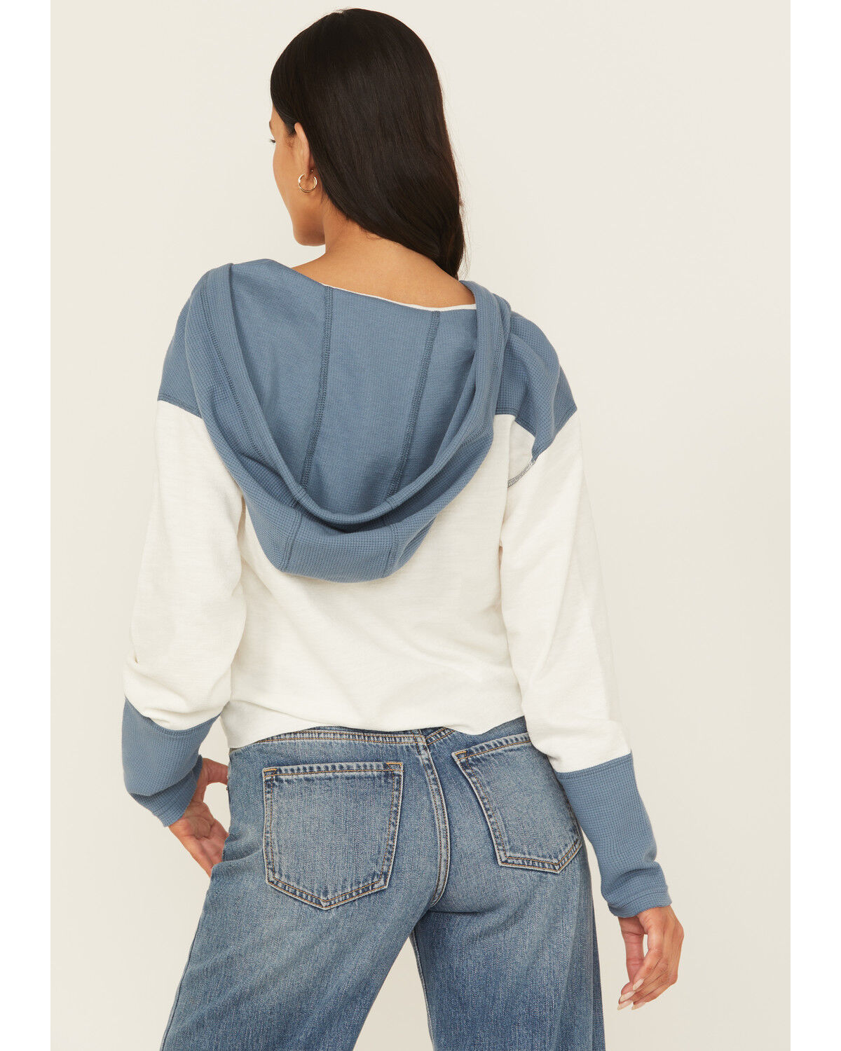 Cleo + Wolf Women's Emily American Blues Knit Hooded Shirt