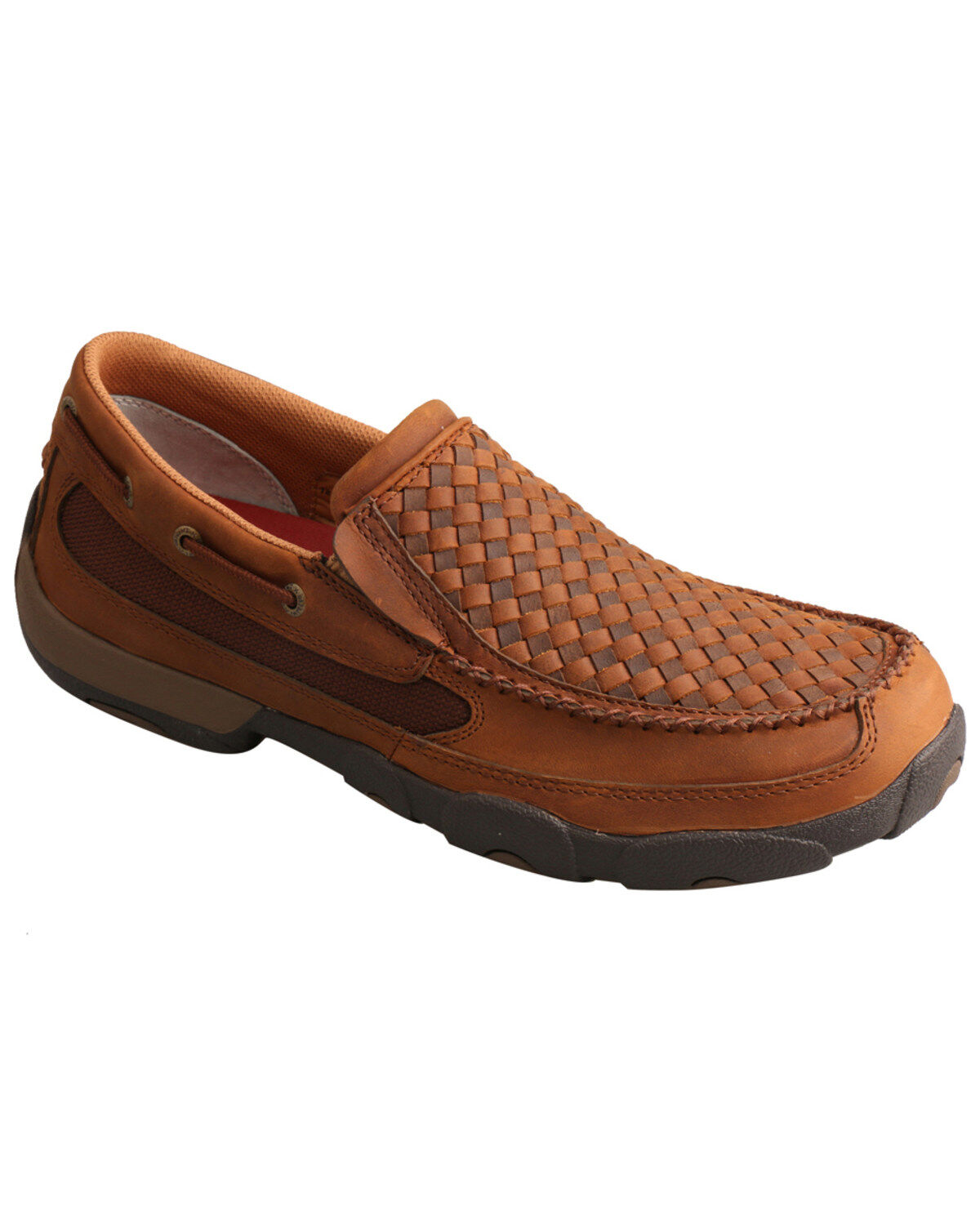 Twisted X Men's Basket Weave Slip-On Shoes - Moc Toe