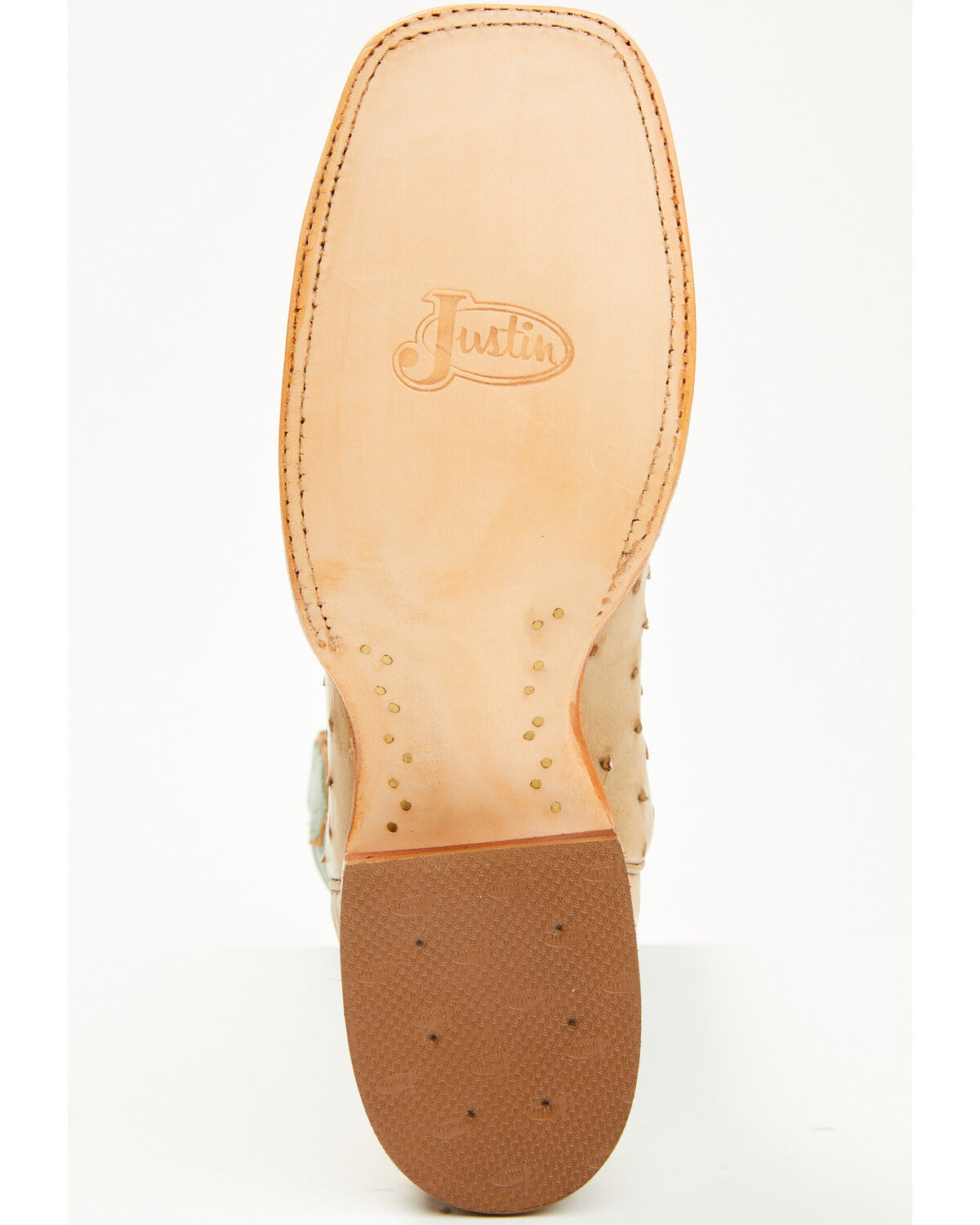 Justin Men's Chisolm Exotic Ostrich Western Boots - Broad Square Toe