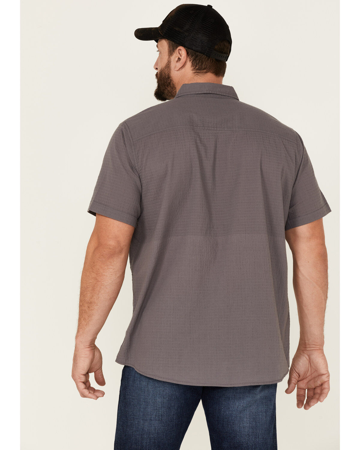 North River Men's Seersucker Short Sleeve Button Down Western Shirt