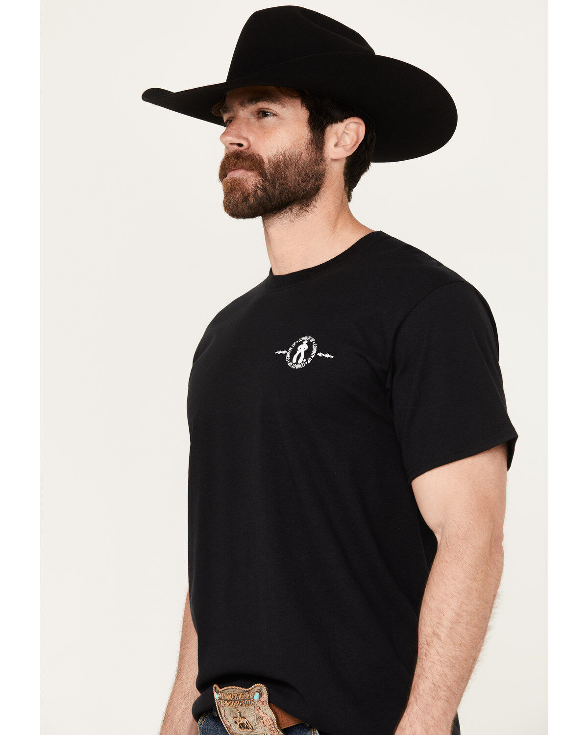 Cowboy Up Men's Live & Die by the Saddle Short Sleeve Graphic T-Shirt