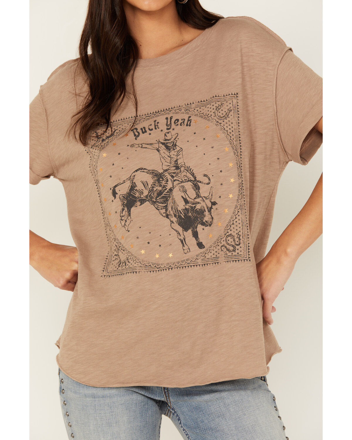 White Crow Women's Buck Yeah Seamed Short Sleeve Graphic Tee
