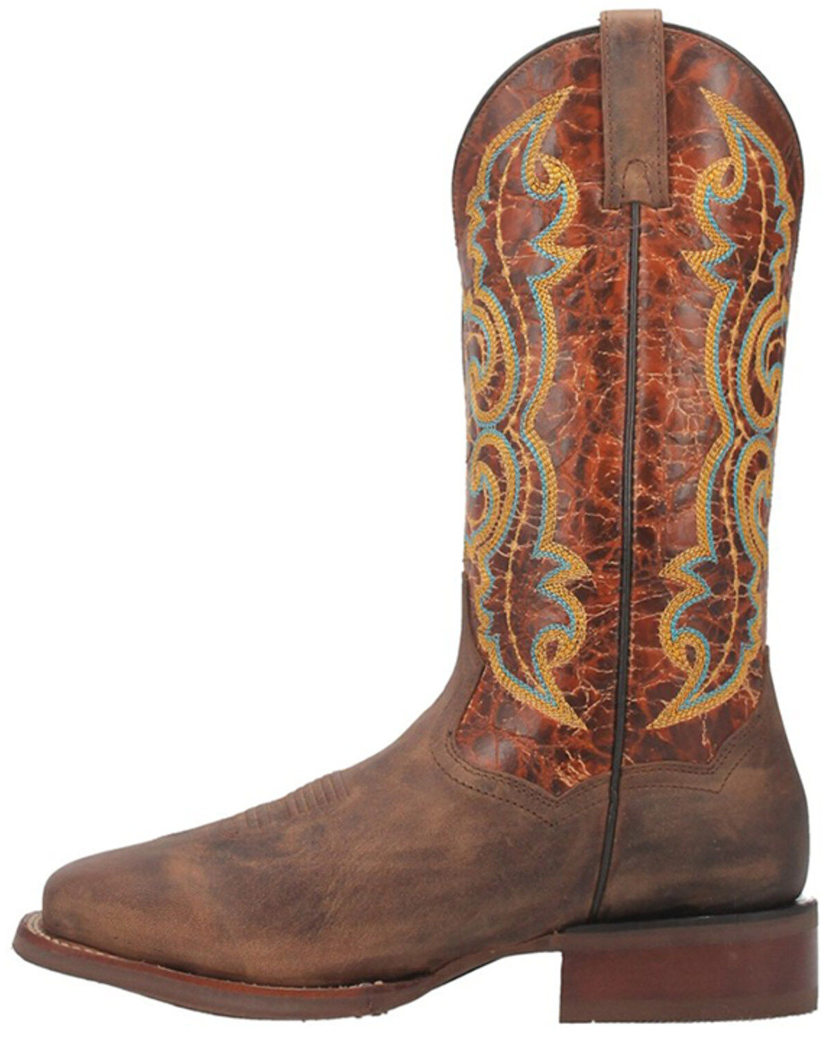 Dan Post Men's Bullhead Crackle Western Performance Boots - Broad Square Toe