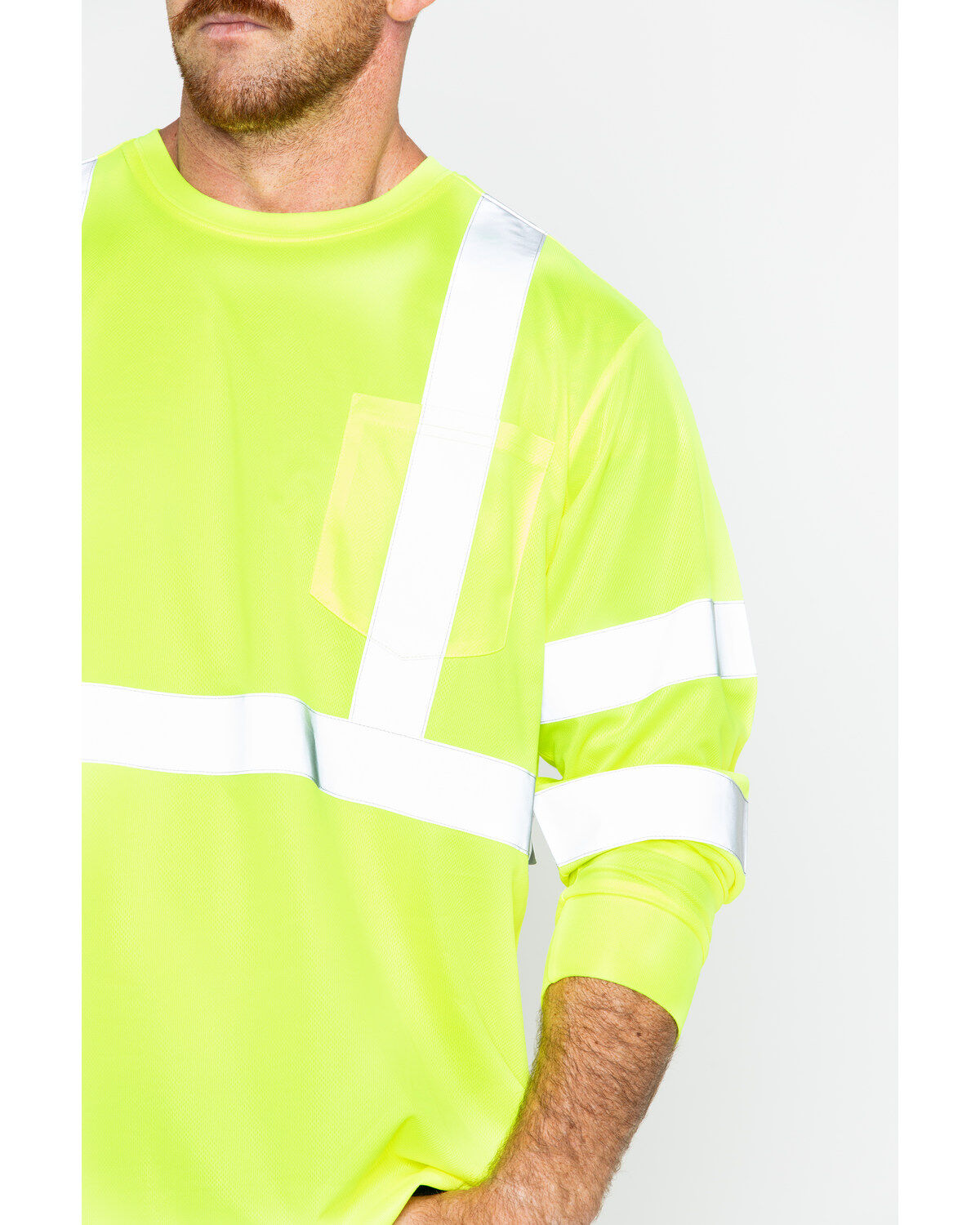 Hawx Men's Hi-Vis Reflective Long Sleeve Work Tee - Big & Tall