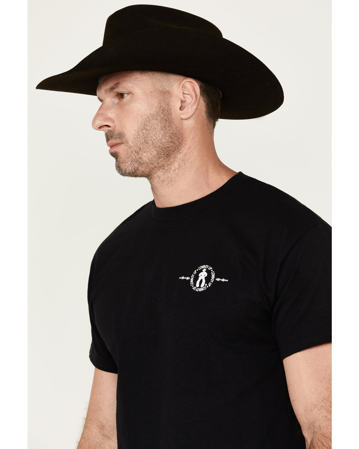 Cowboy Up Men's Triple Scorpion Short Sleeve Graphic T-Shirt