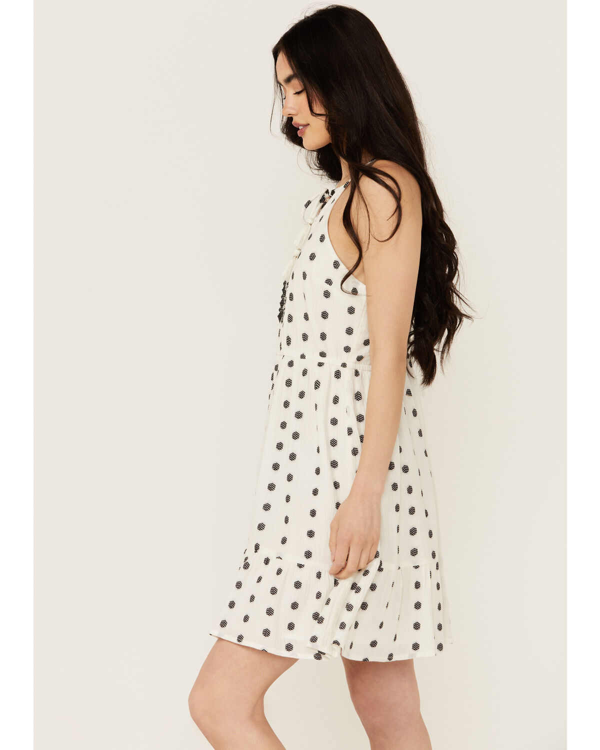 Idyllwind Women's Zelida Embroidered Halter Neck Mini Dress