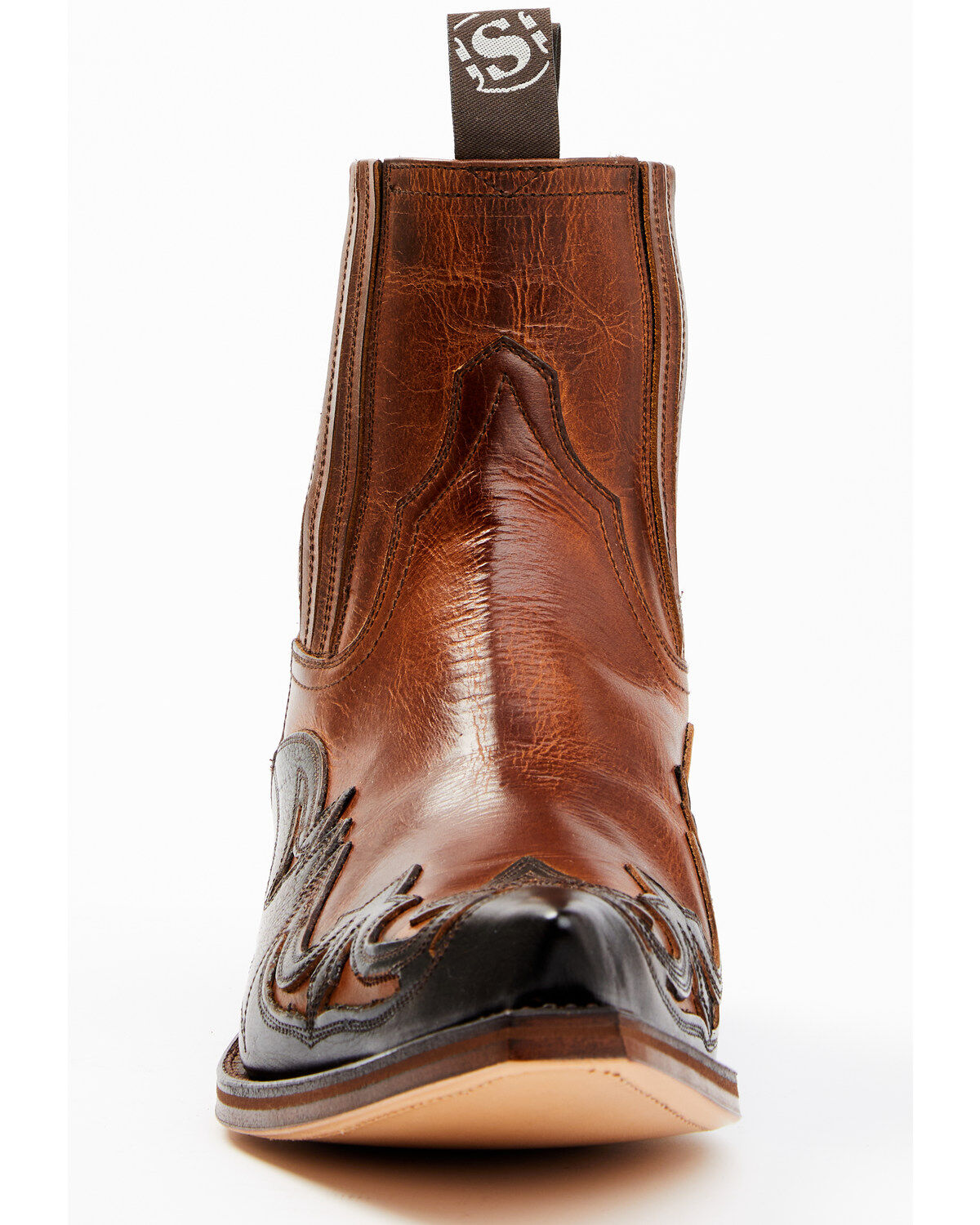 Sendra Men's Cuervo Finger Gore Pull On Western Booties - Snip Toe