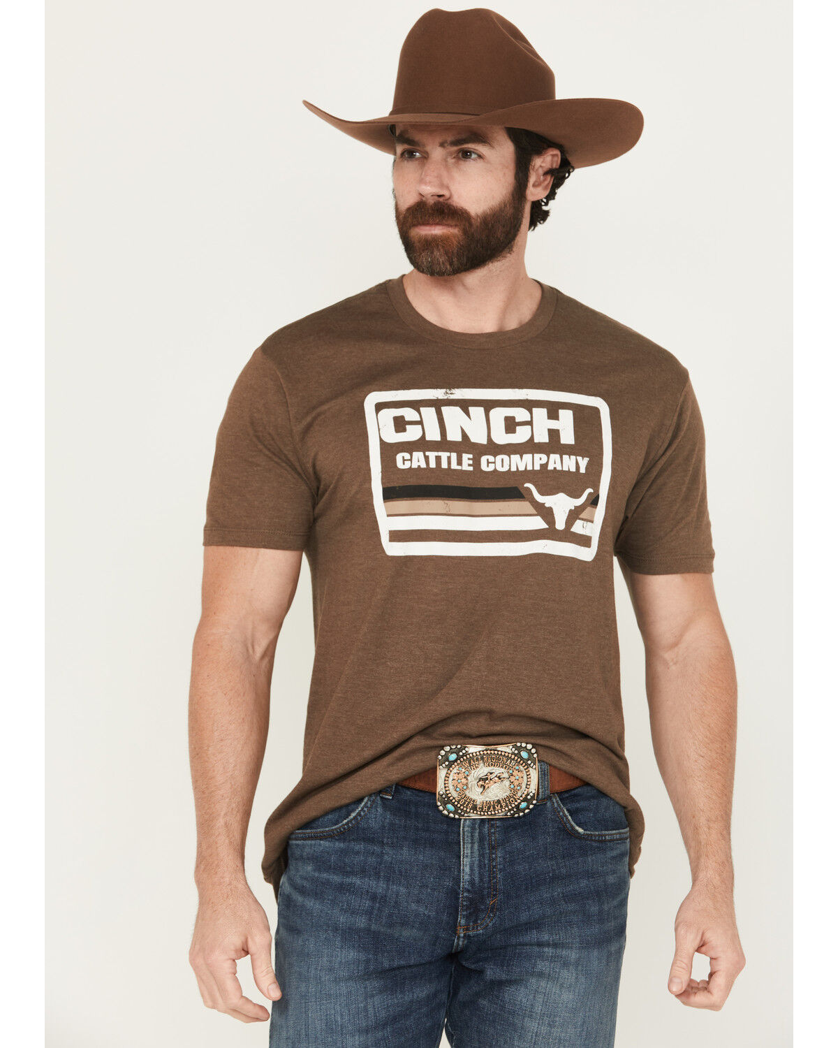 Cinch Men's Cattle Company Logo Short Sleeve Graphic T-Shirt