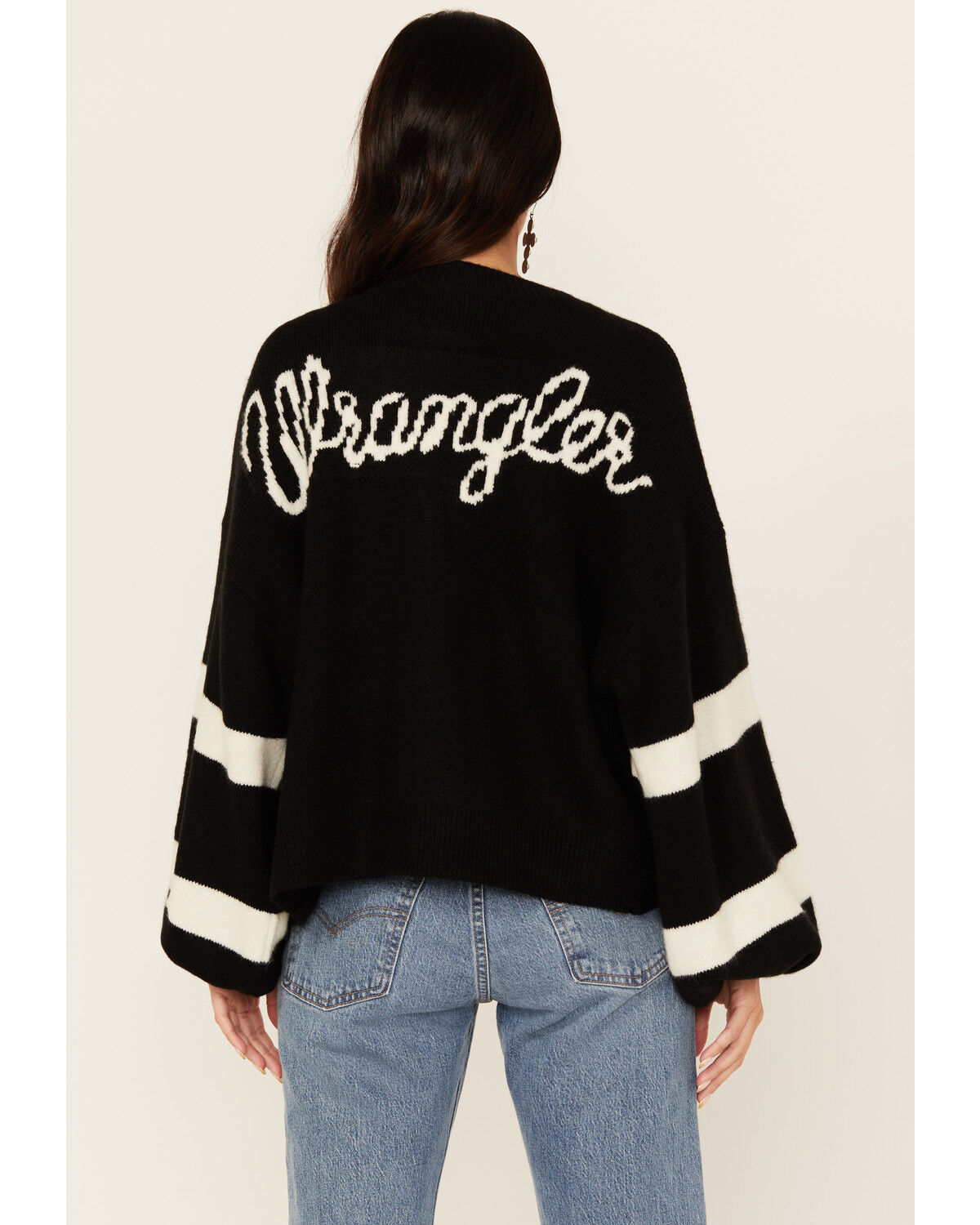Wrangler Women's Logo Striped Cardigan
