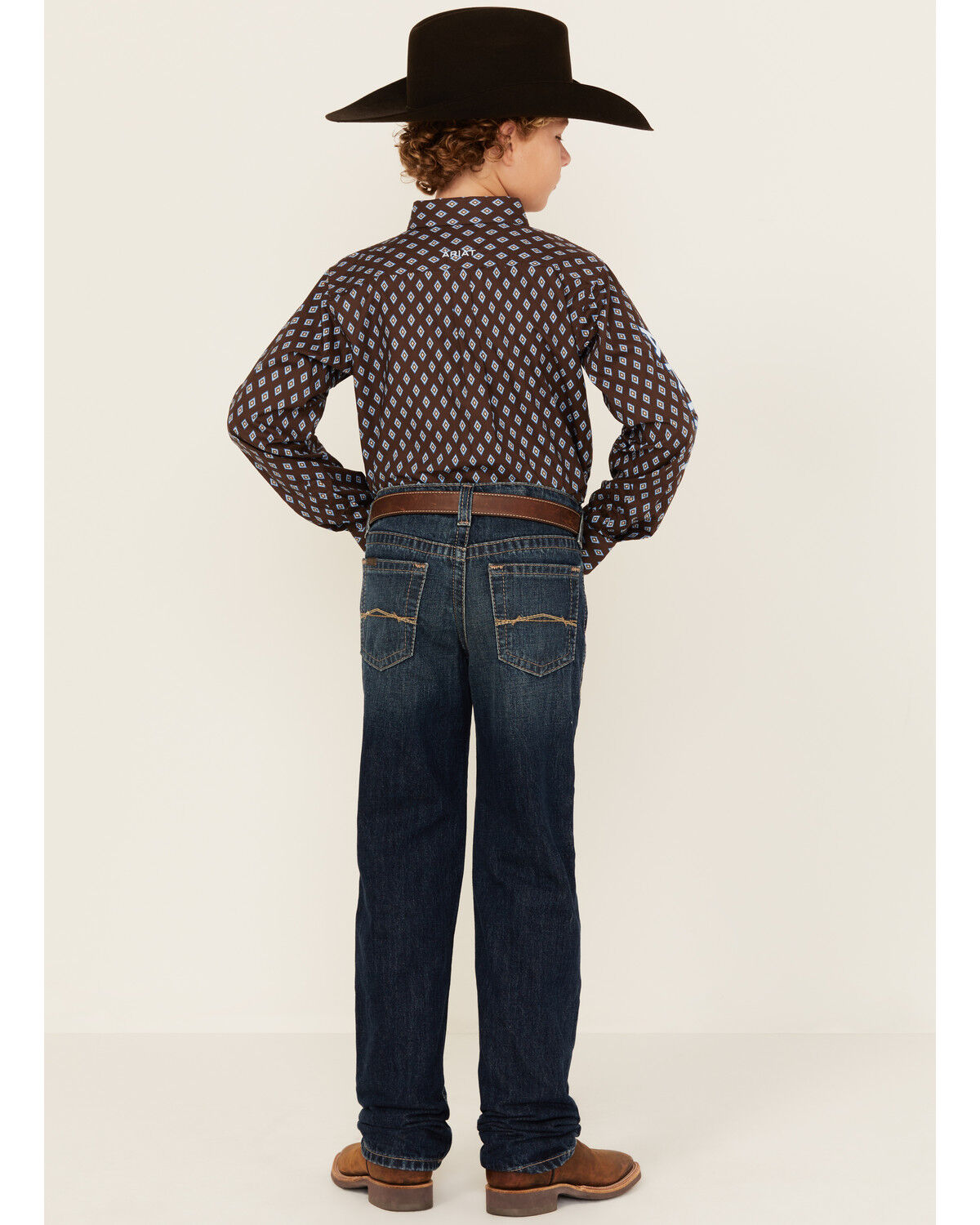 Ariat Boys' B5 Dark Wash Slim Straight Denim Jeans