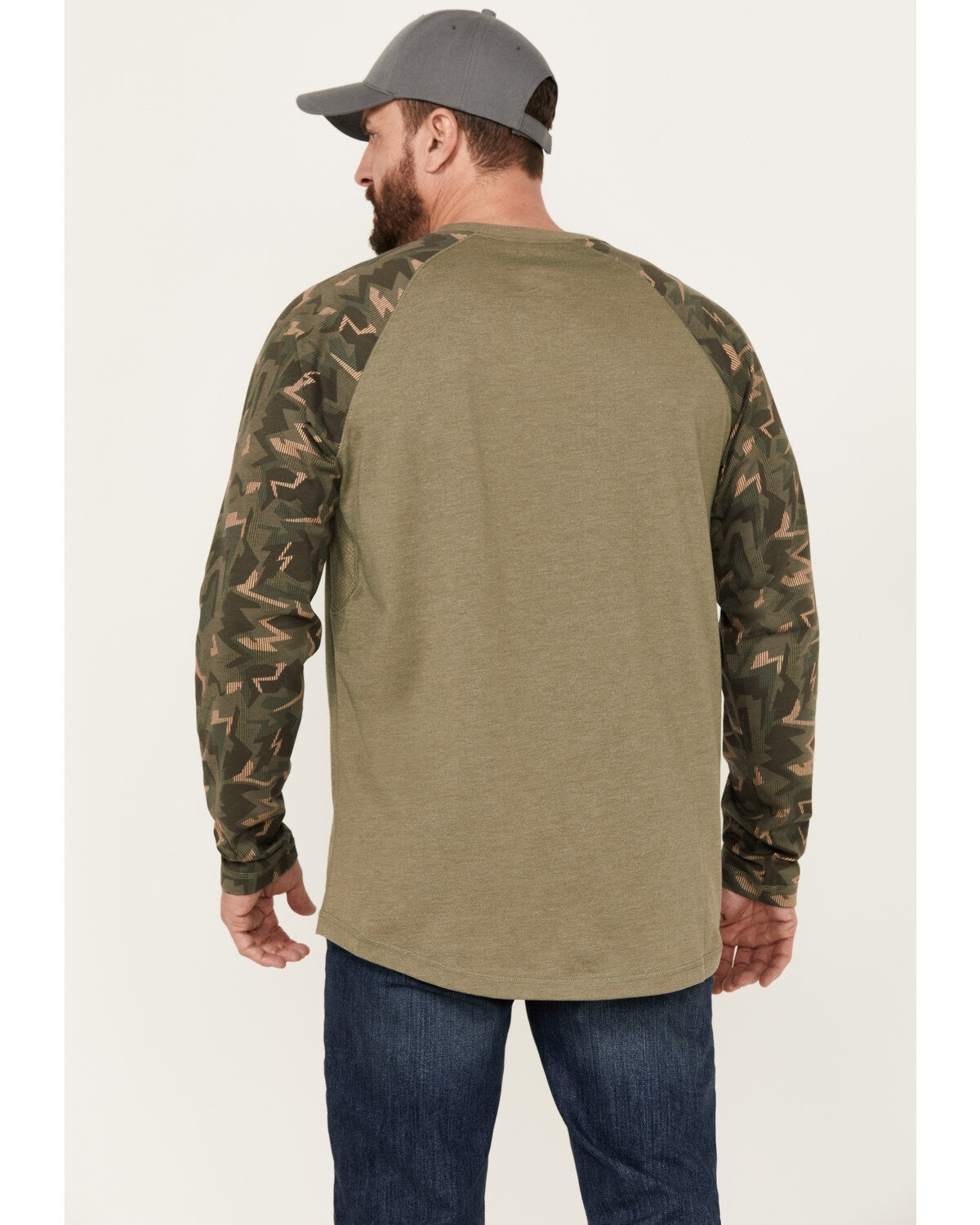 Ariat Men's Rebar Workman Baseball Long Sleeve Shirt