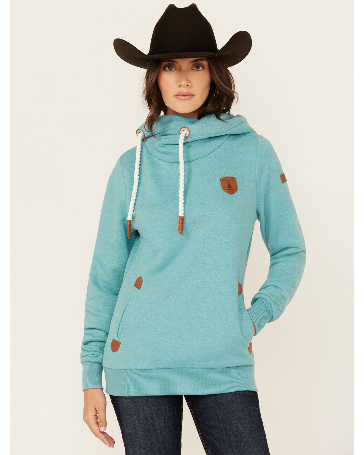 Wanakome Women's Artemis Solid Cowlneck Hoodie