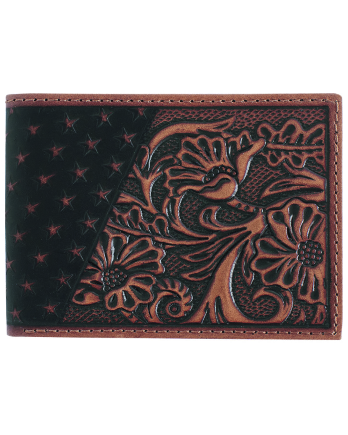 Cody James Men's Americana Tooled Leather Bifold Wallet