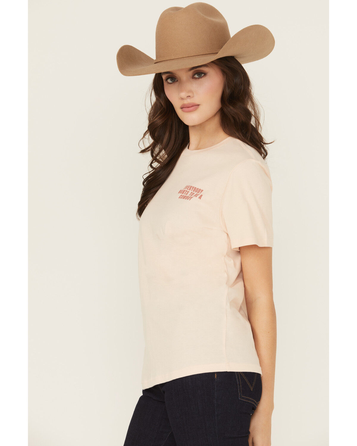 Wrangler X Lainey Wilson Women's Everybody Wants to Be a Cowboy Short Sleeve Graphic Tee
