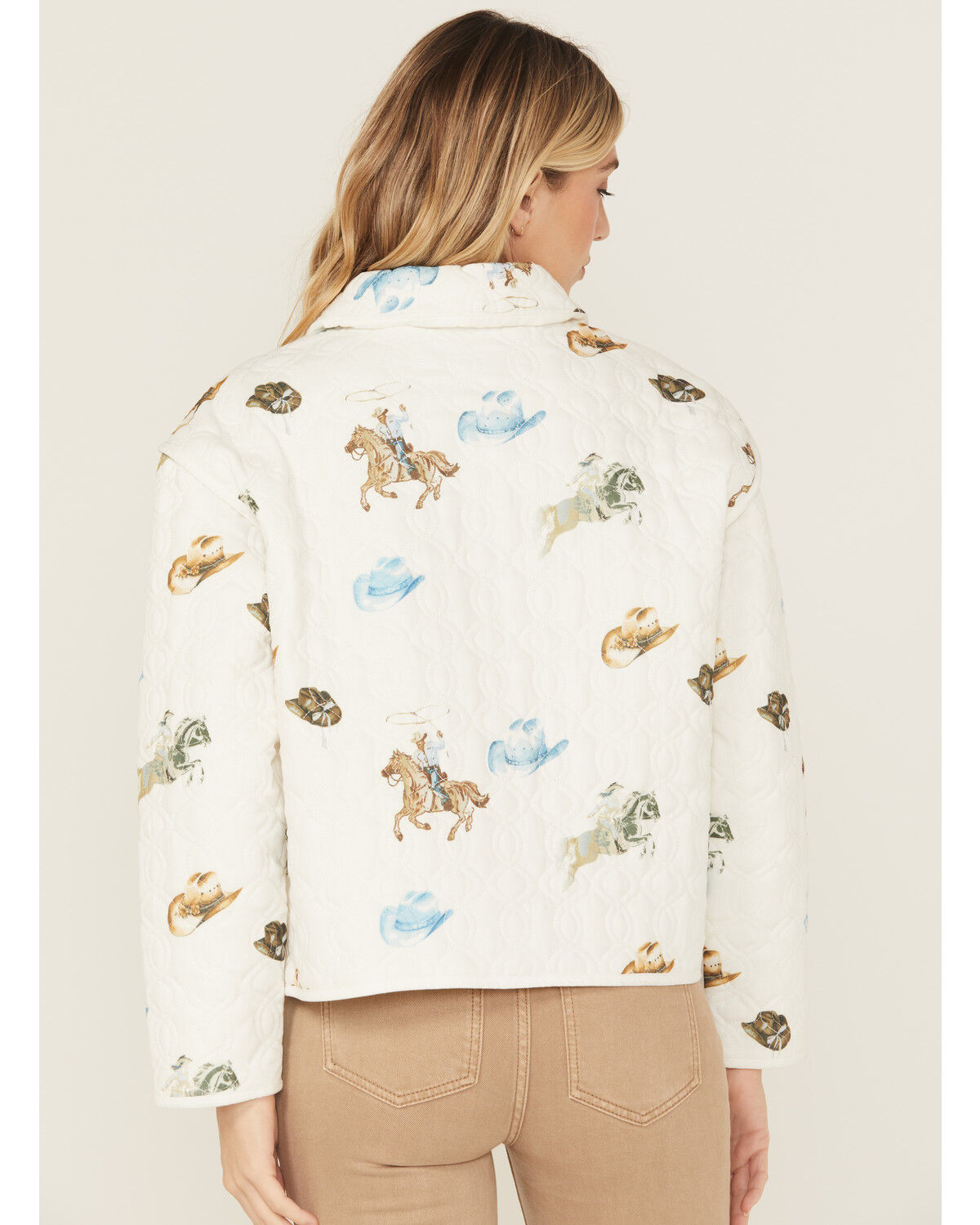 Blue B Women's Quilted Conversational Print Jacket