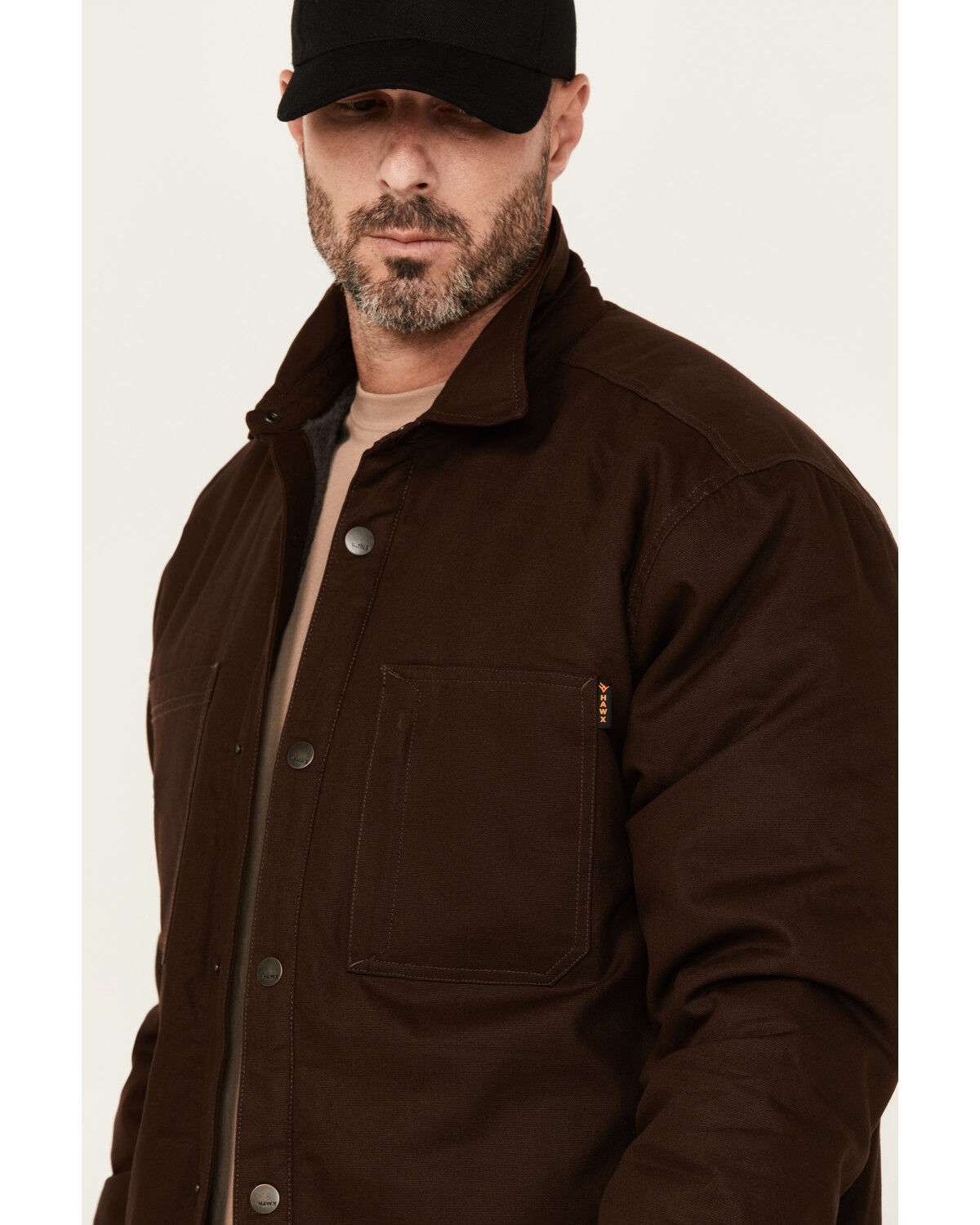 Hawx Men's Oakdale Sherpa Lined Waxed Shirt Jacket