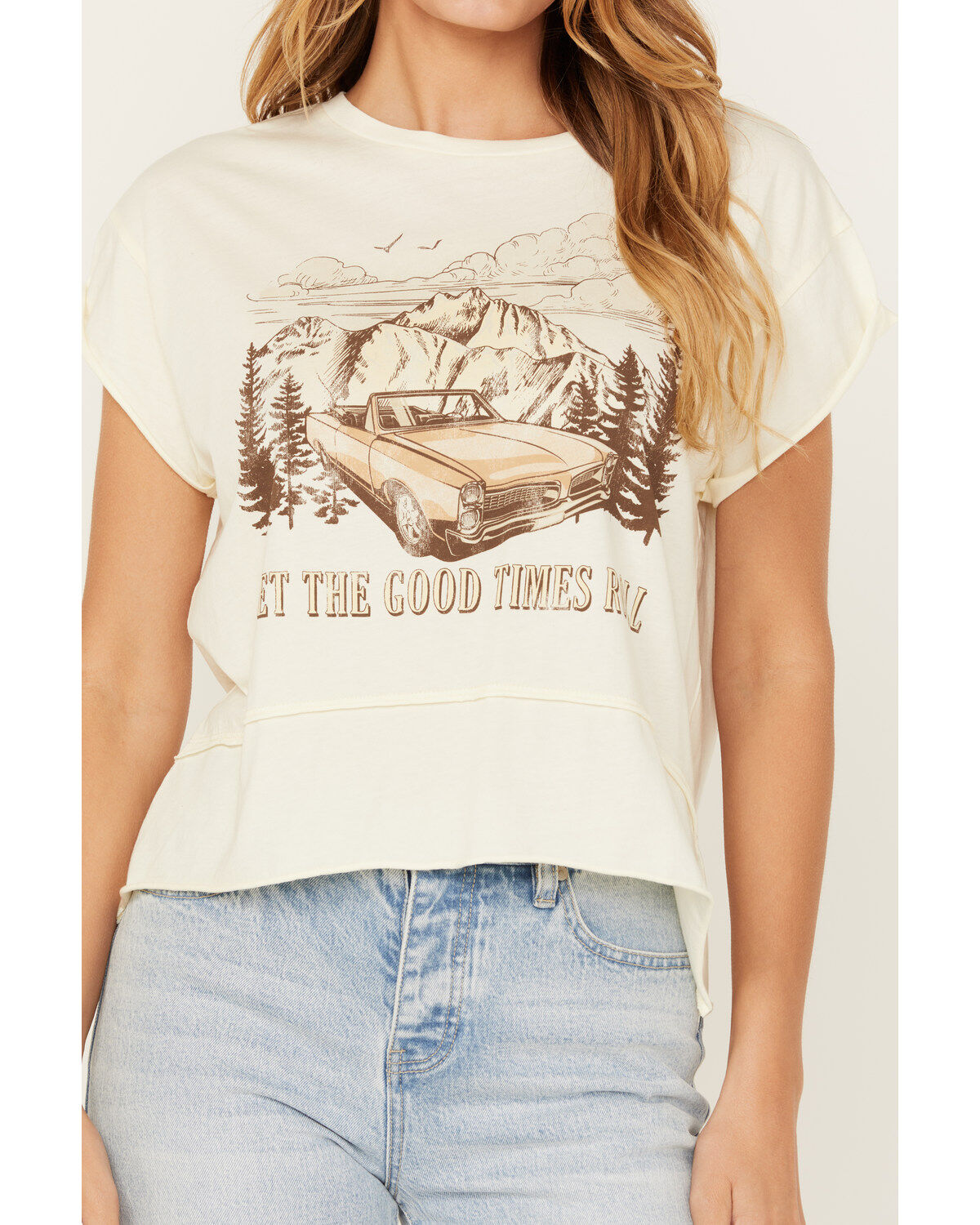 Cleo + Wolf Women's Let The Good Times Roll Seamed Short Sleeve Graphic Tee