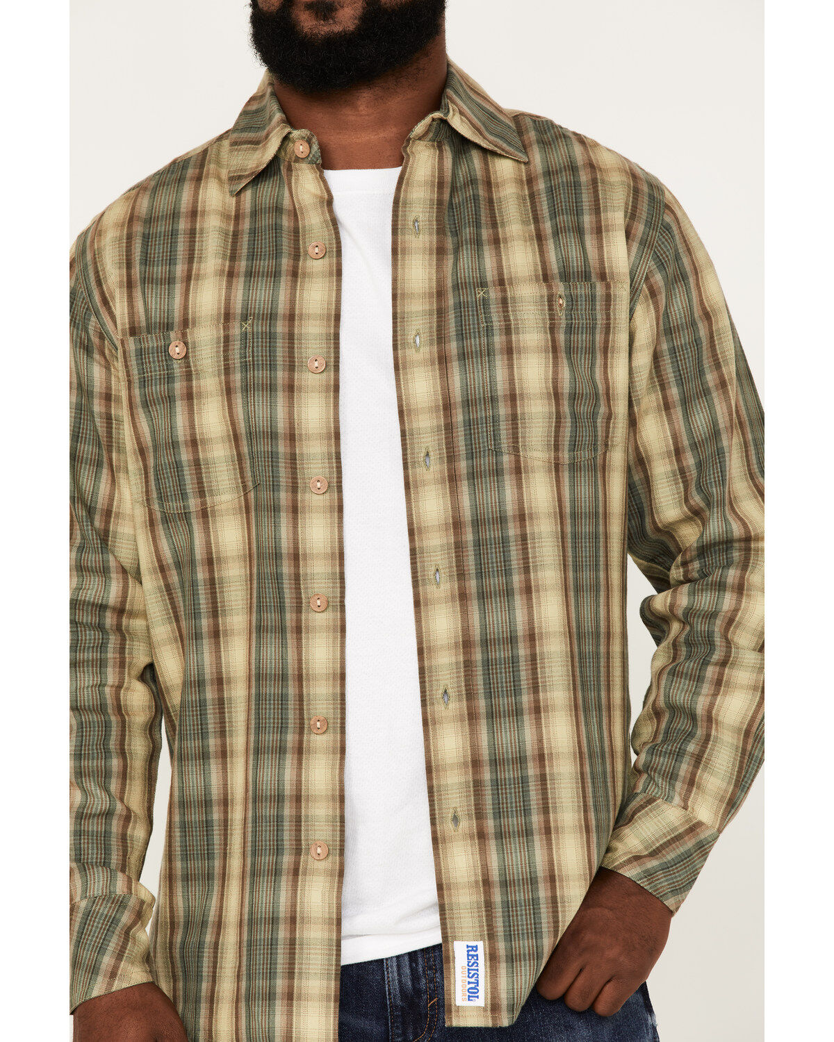 Resistol Men's Boulder Large Plaid Button Down Western Shirt