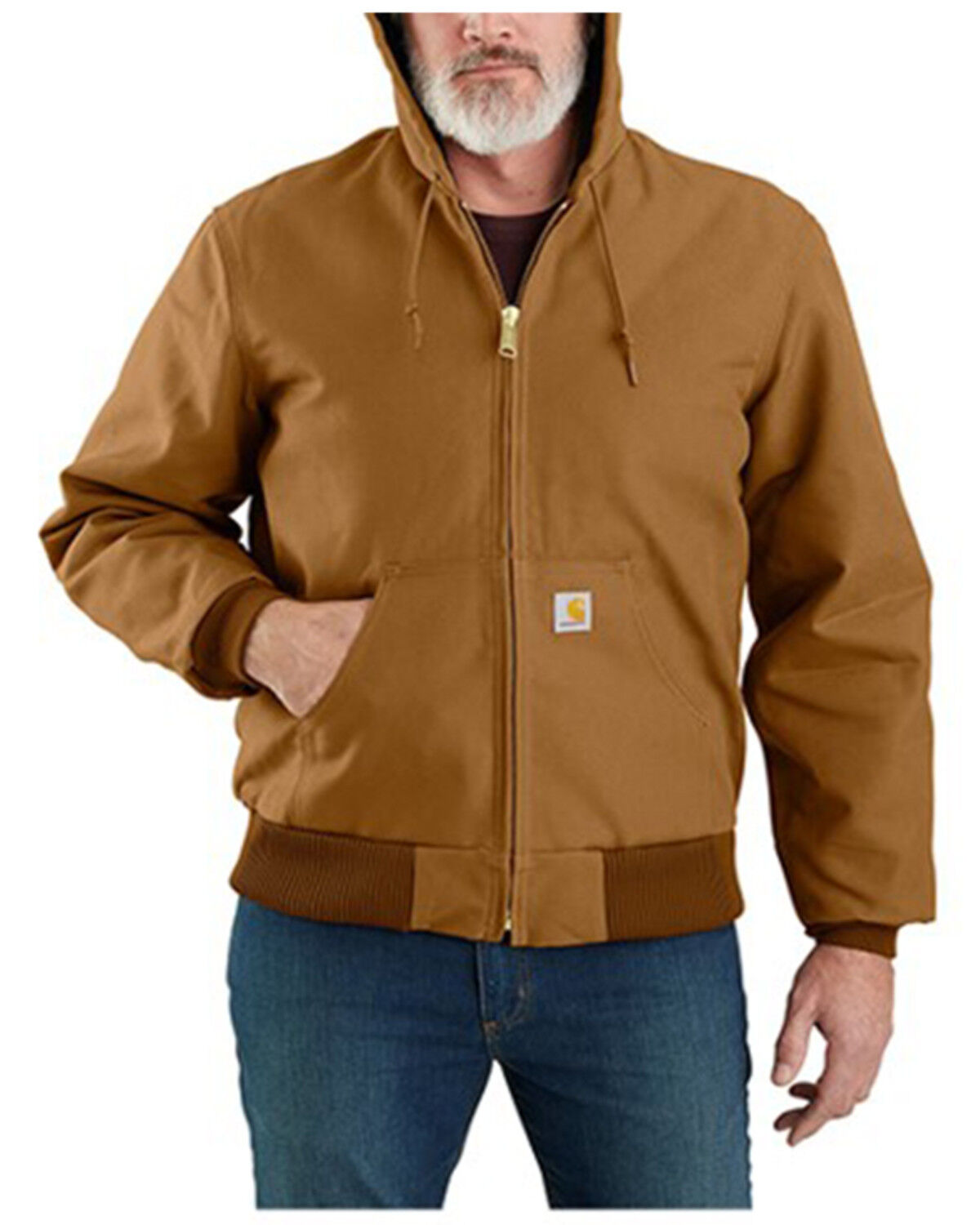 Carhartt Men's Flannel Lined Loose Fit Firm Duck Active Jacket