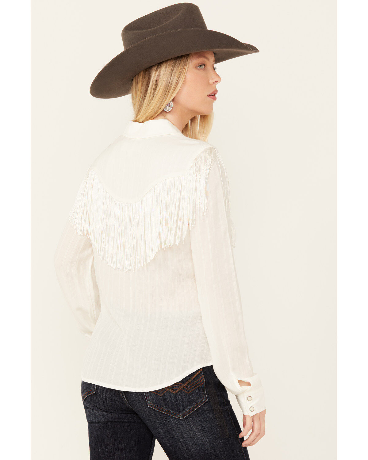 Idyllwind Women's Etta Fringe Western Yoke Long Sleeve Snap Shirt