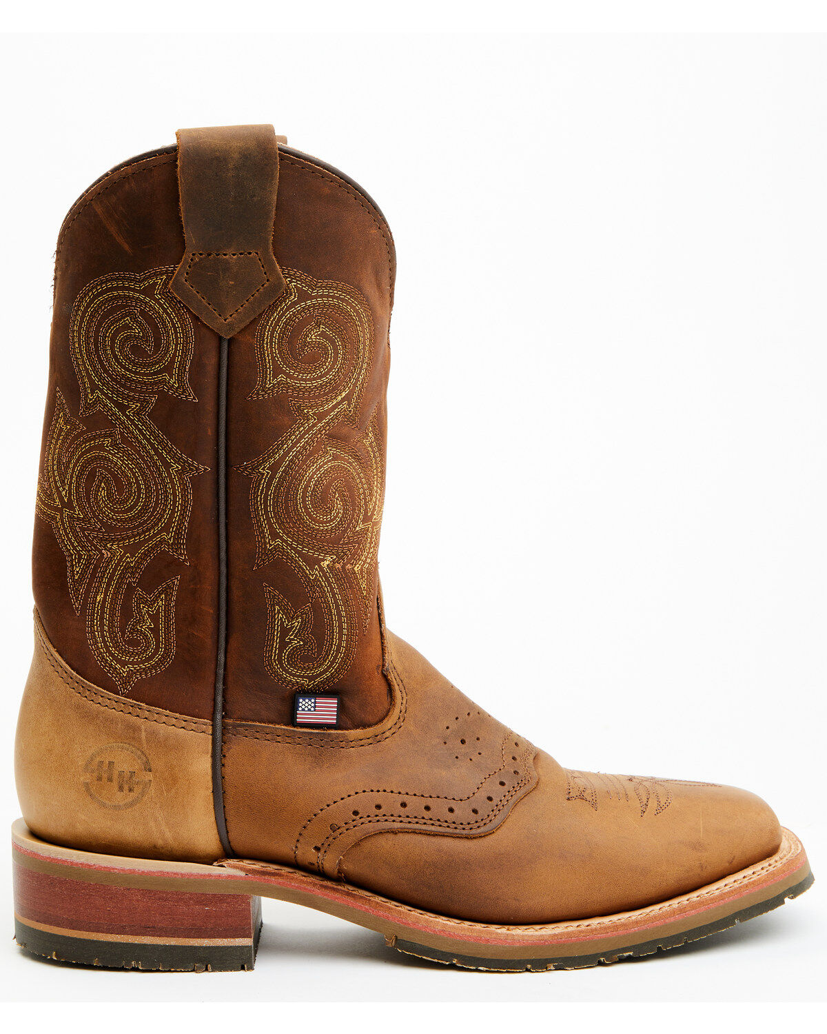 Double H Men's Boot Barn Exclusive 11" Domestic I.C.E® Saddle Vamp Western Boots - Broad Square Toe