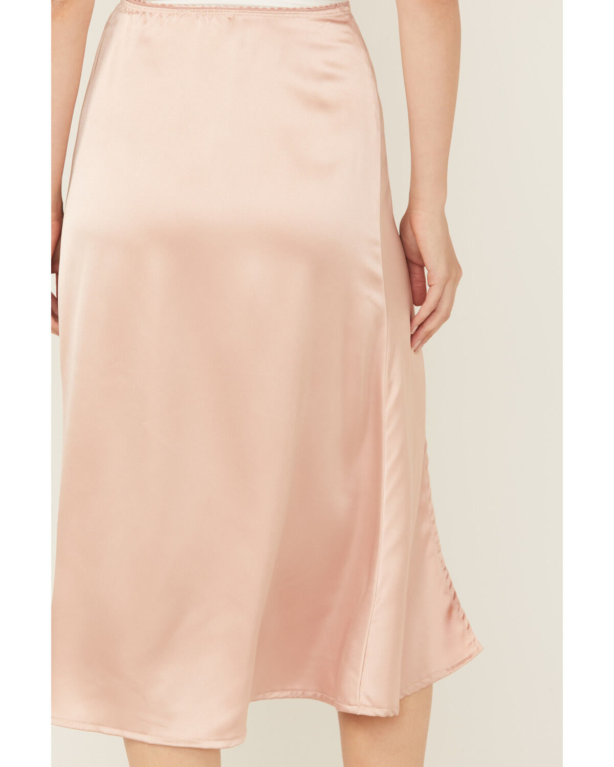 Originality Women's Satin Midi Skirt