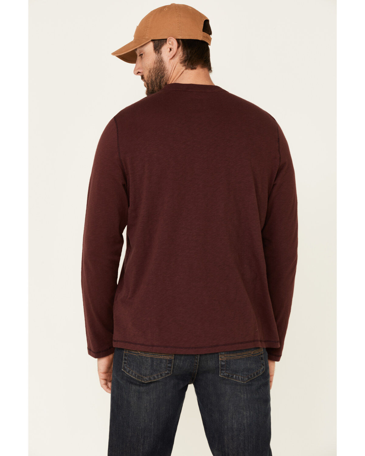 Flag & Anthem Men's Maroon Fairbanks Henley Long Sleeve Shirt