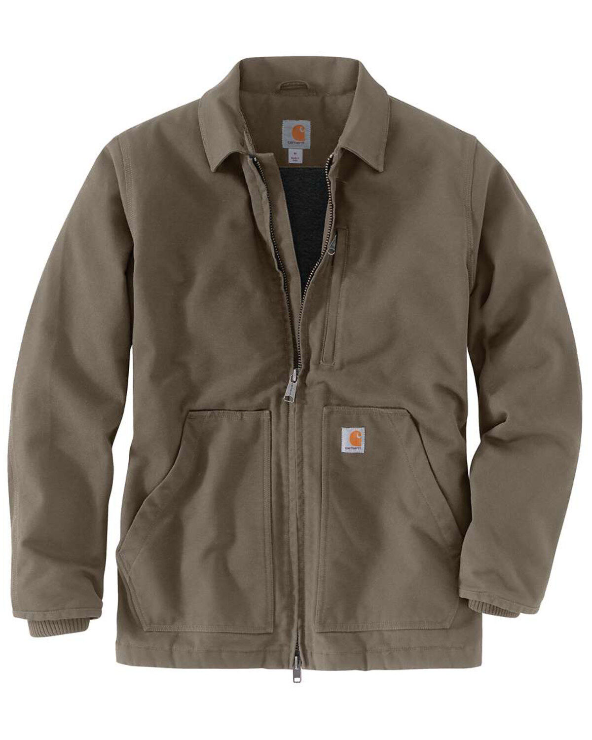 Carhartt Men's M-Washed Duck Sherpa-Lined Work Coat - Tall