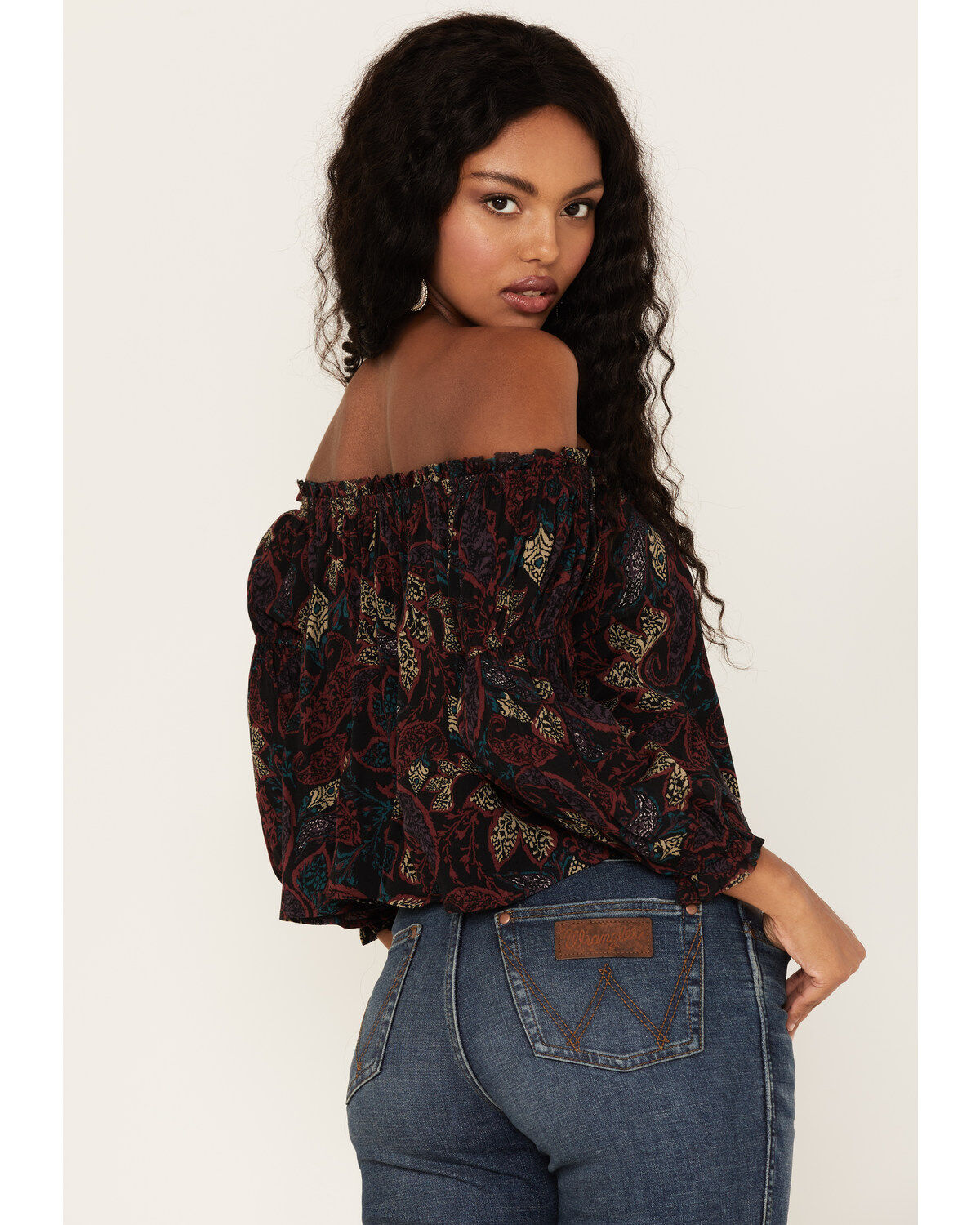 Shyanne Women's Paisley Print Off-Shoulder Top