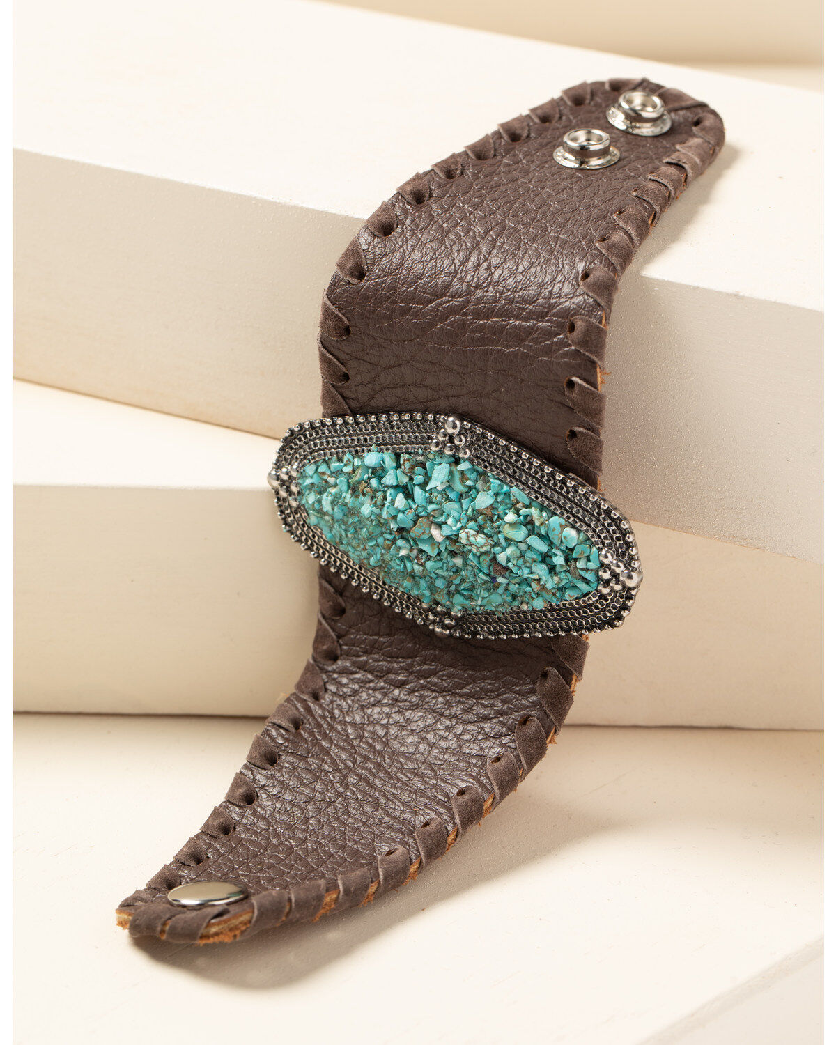 Idyllwind Women's Leather And Gem Cuff Bracelet