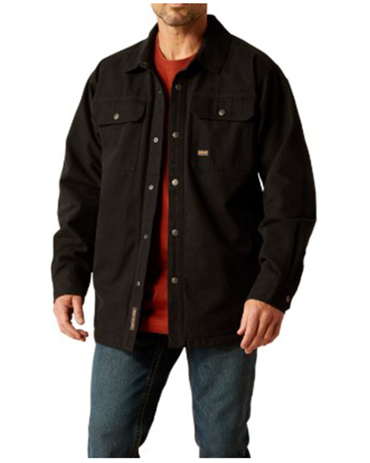 Ariat Men's Rebar Canvas Long Sleeve Snap Shirt Jacket