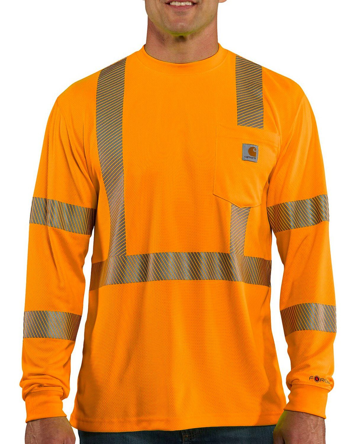 Carhartt Force High-Visibilty Class 3 Long Sleeve T-Shirt - Big & Tall