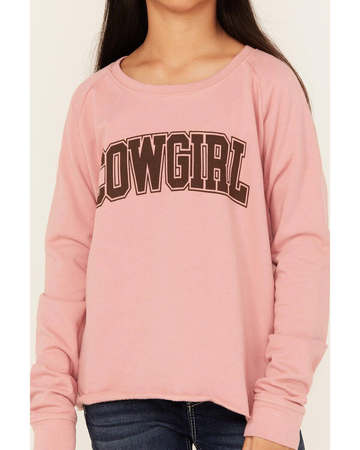 Roper Girls' Cowgirl Graphic Crewneck