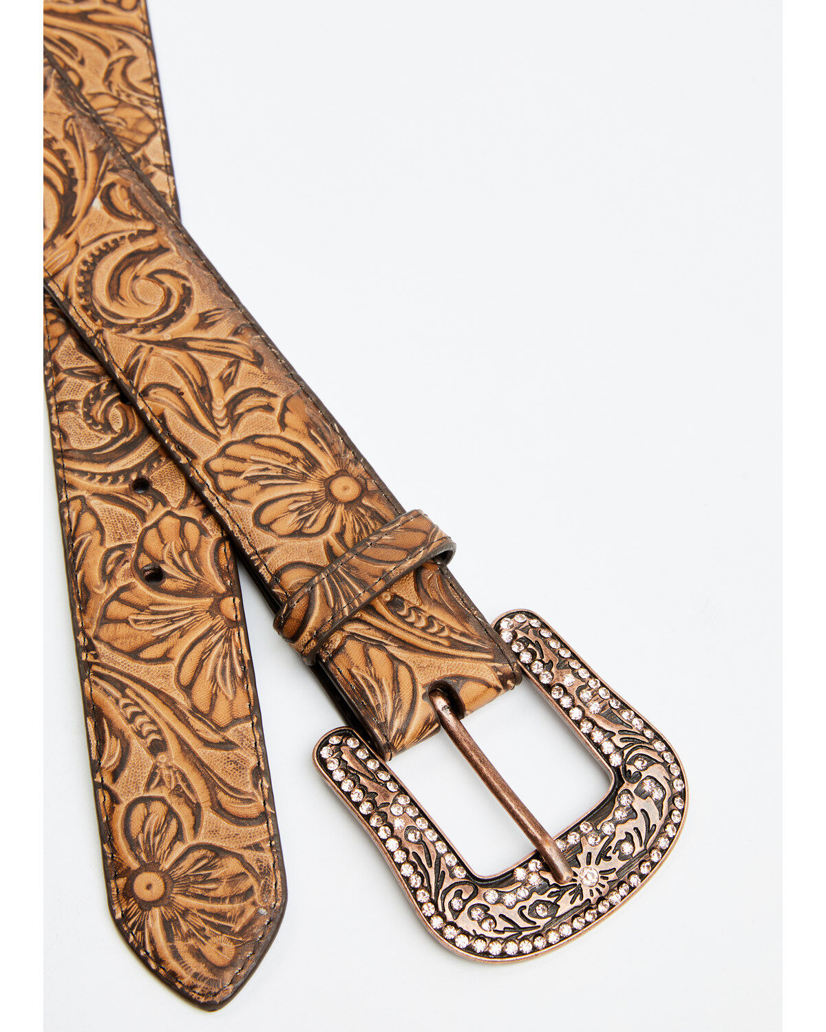 Shyanne Women's Floral Print Leather Belt