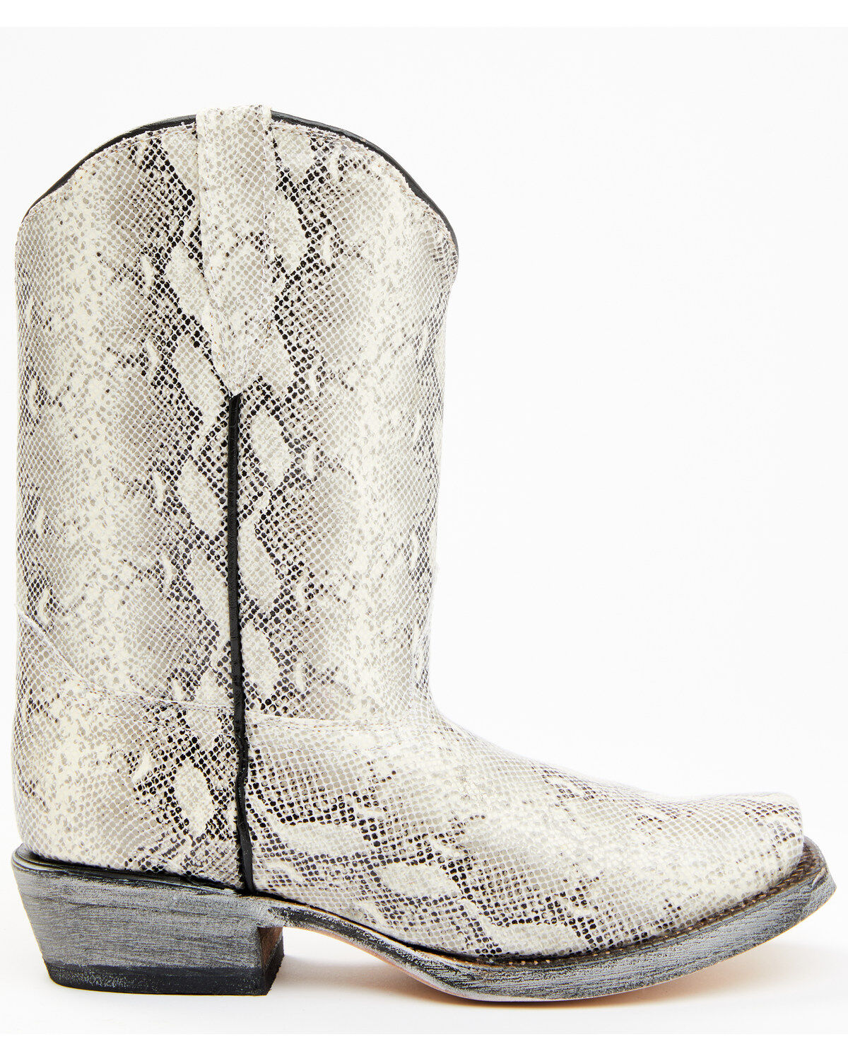 Tanner Mark Girls' Python Print Western Boots - Square Toe