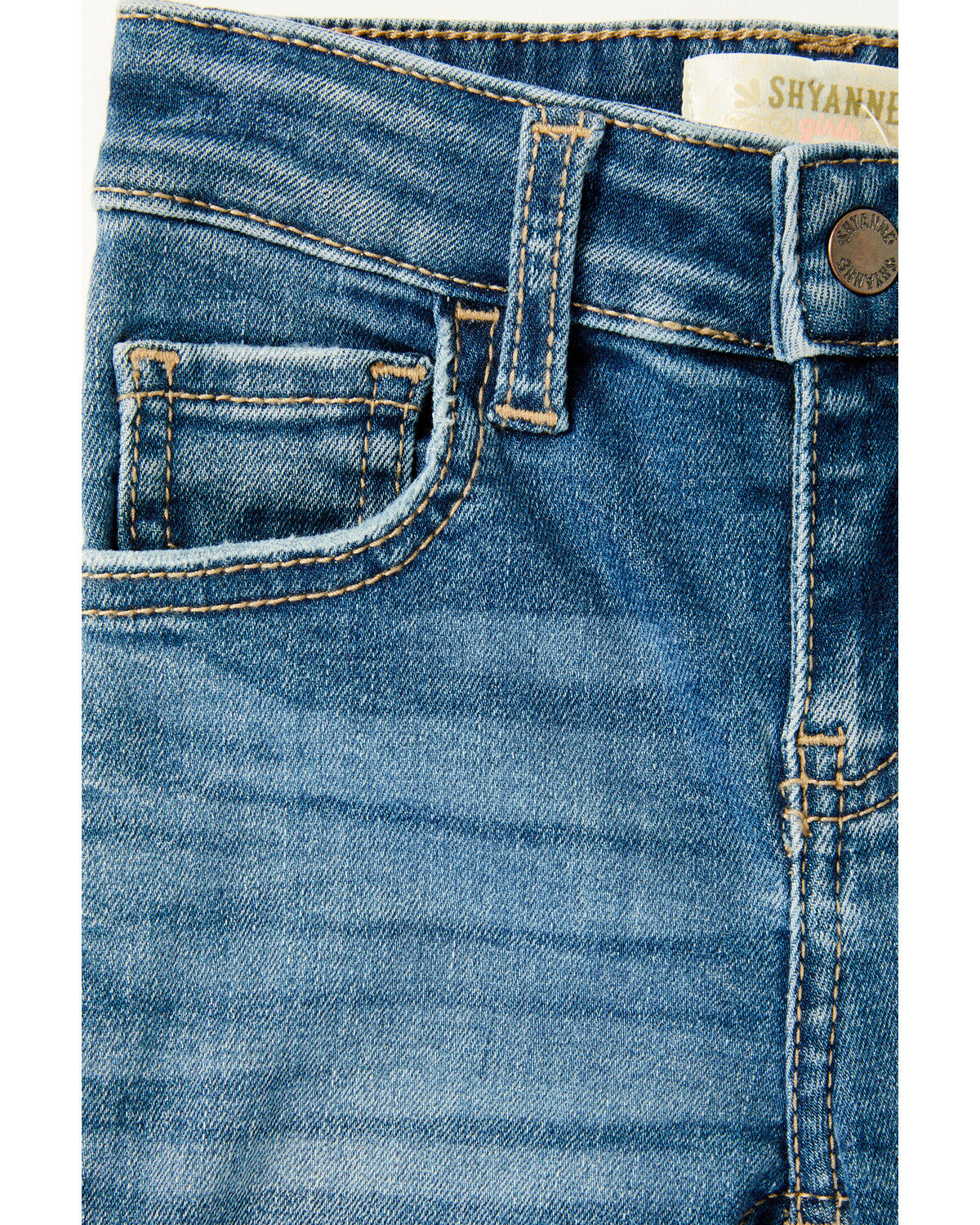 Shyanne Little Toddler Girls' Cimarron Twisted Side Seam Flare Stretch Denim Jeans
