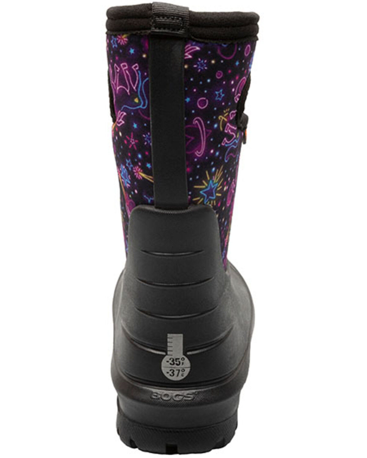 Bogs Girls' Neon Neon Unicorn Waterproof Boots - Round Toe