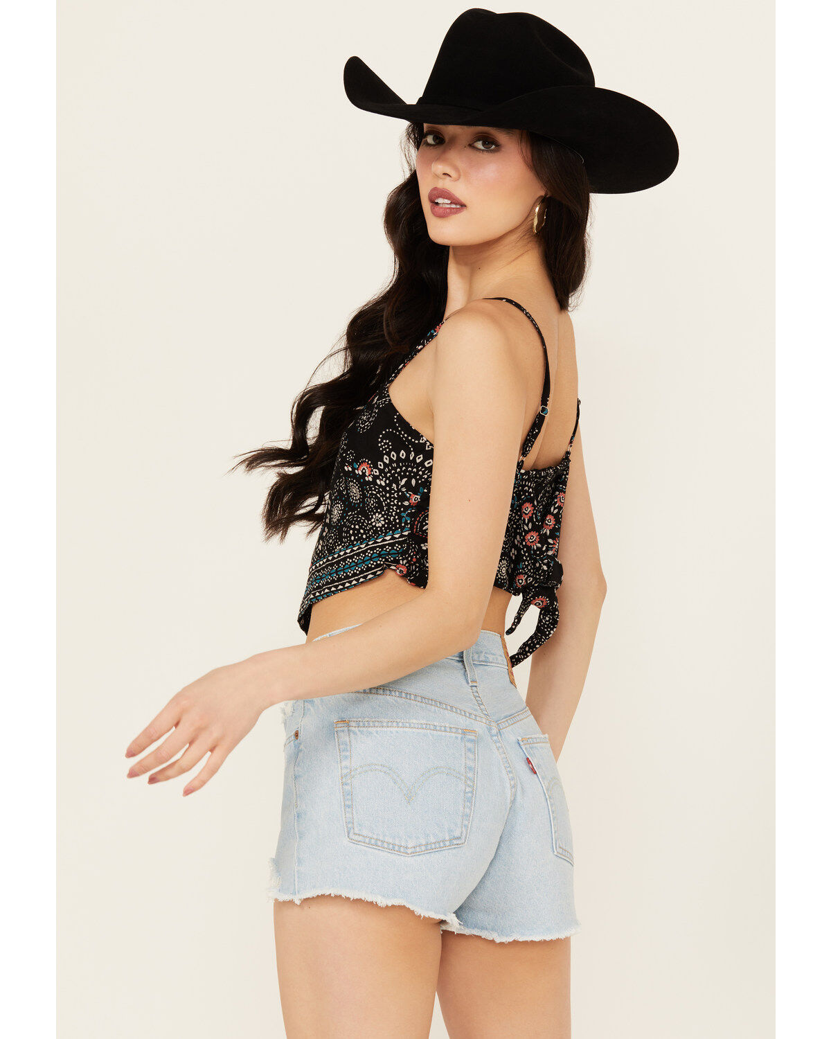 Angie Women's Bandana Print Top