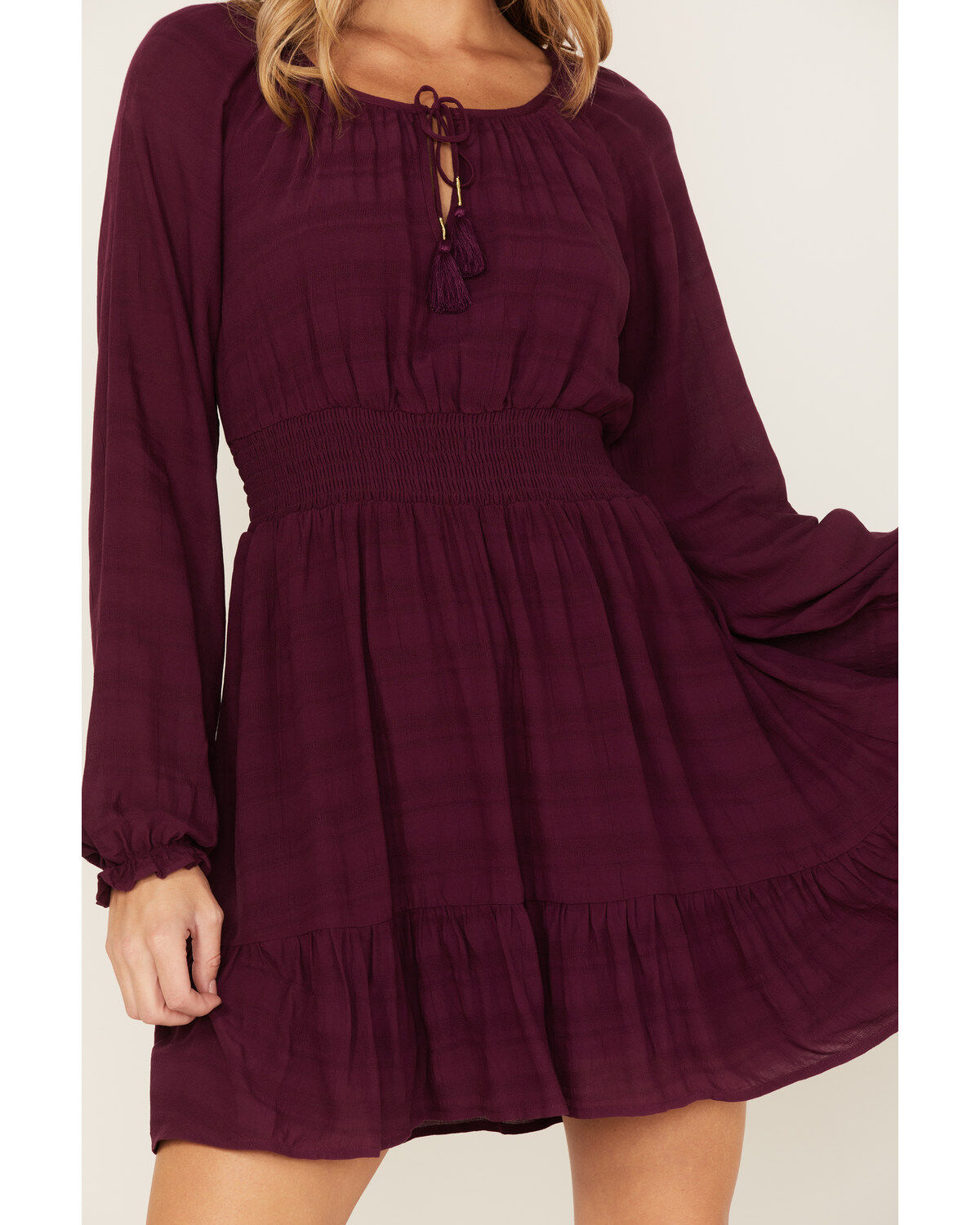 Idyllwind Women's Smock Long Sleeve Mini Dress