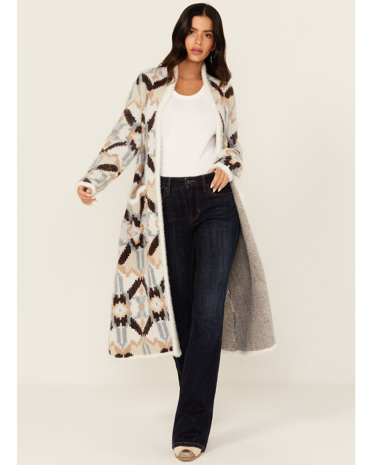 Shyanne Women's Southwestern Print Long Cardigan