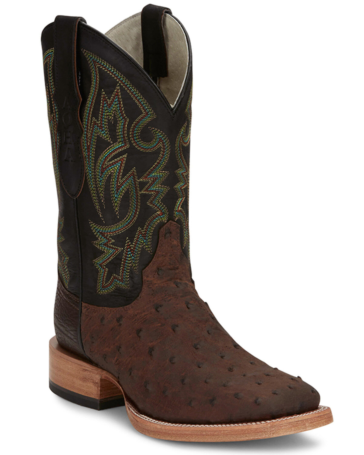 Justin Men's King Kango Exotic Full Quill Ostrich Western Boots - Broad Square Toe